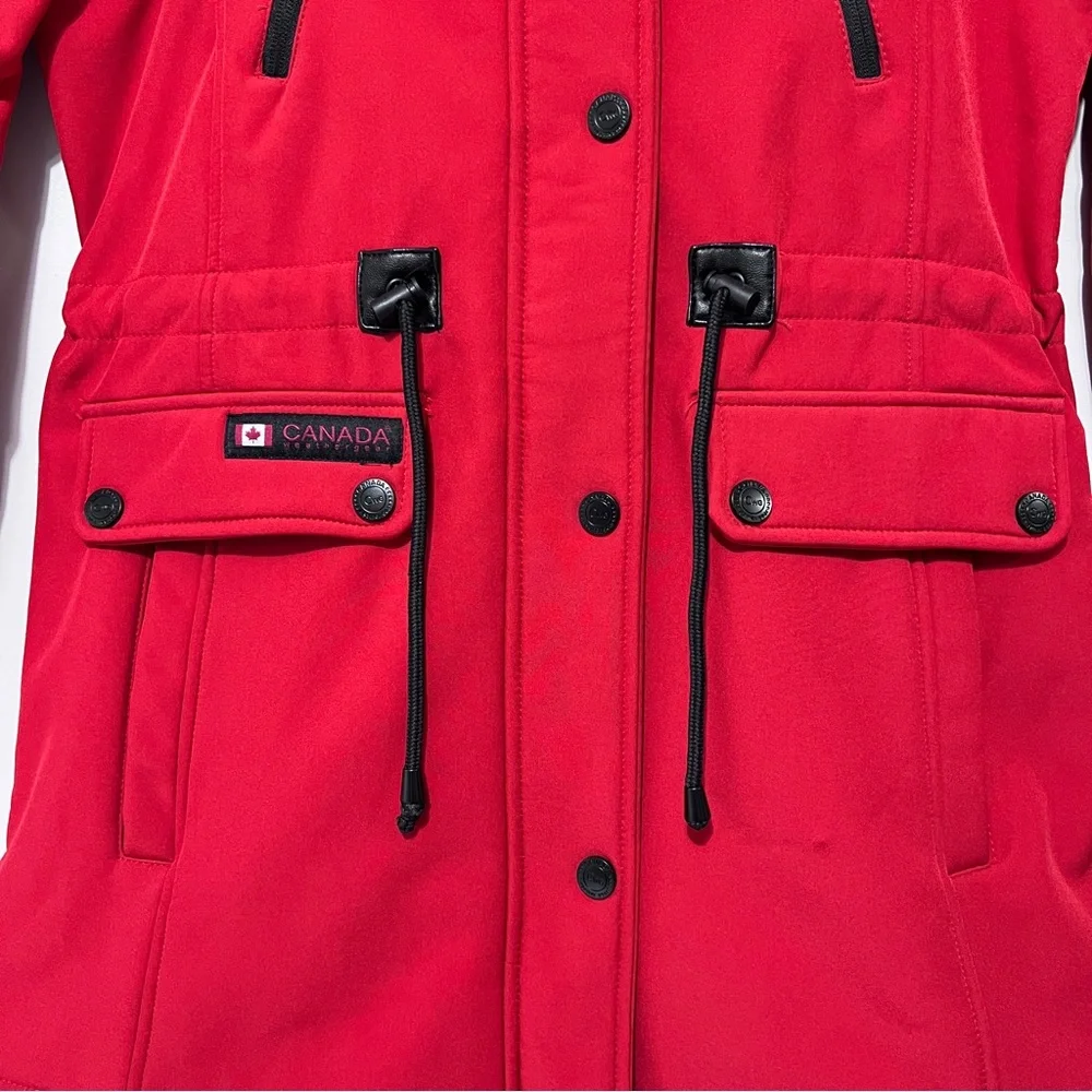 Canada Weather Gear Waterproof Hooded Red Jacket Size Small Outdoor Hiking - Picture 6 of 11